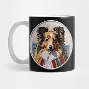 Regal Sheltie Embroidered Patch Mug